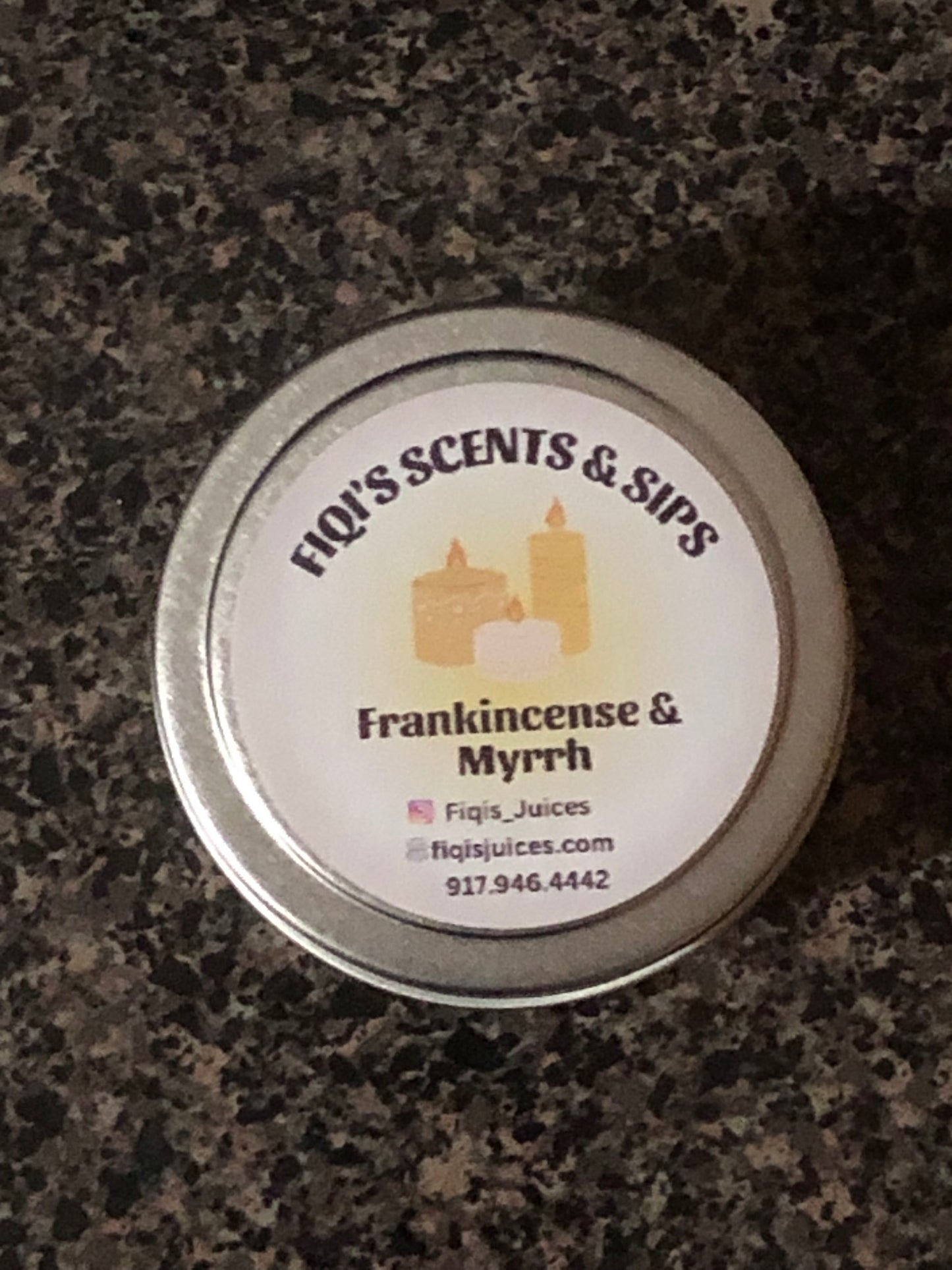 Frankincense & myrrh scented candles 4oz