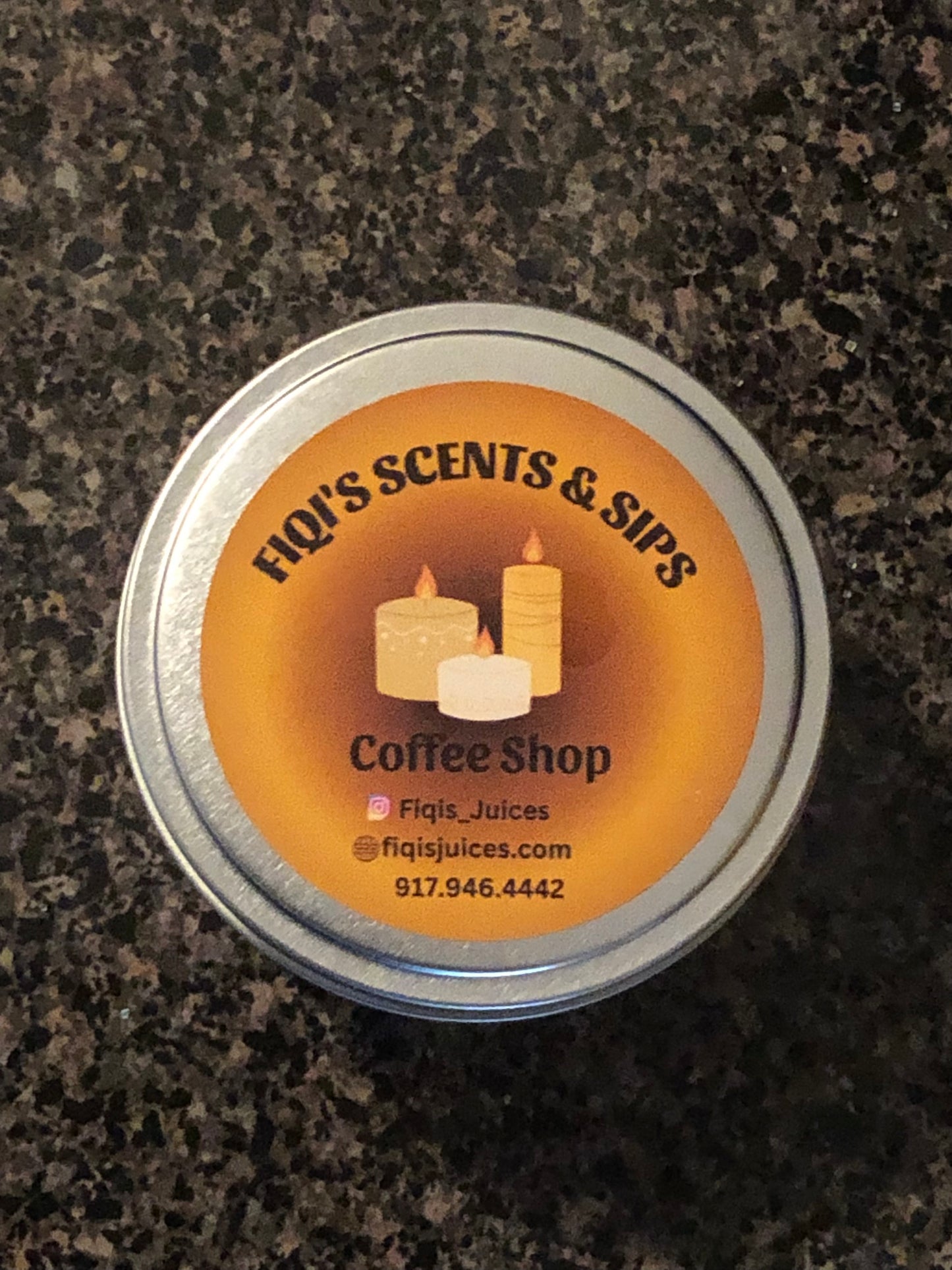 Coffee shop scented candle