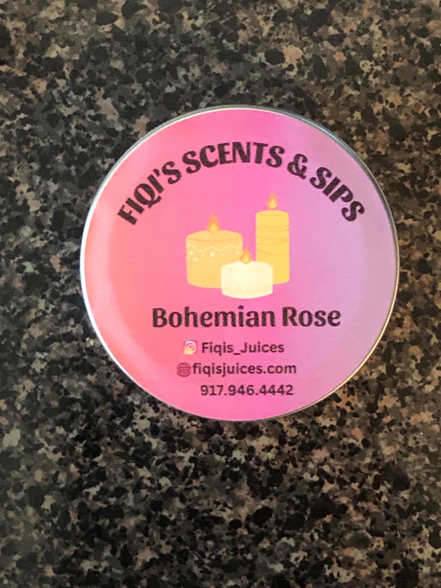 Bohemian rose scented candles 4oz