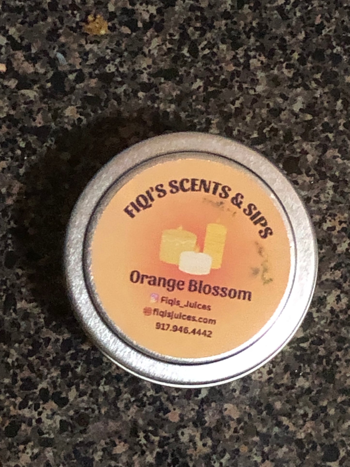 Orange blossom scented candle