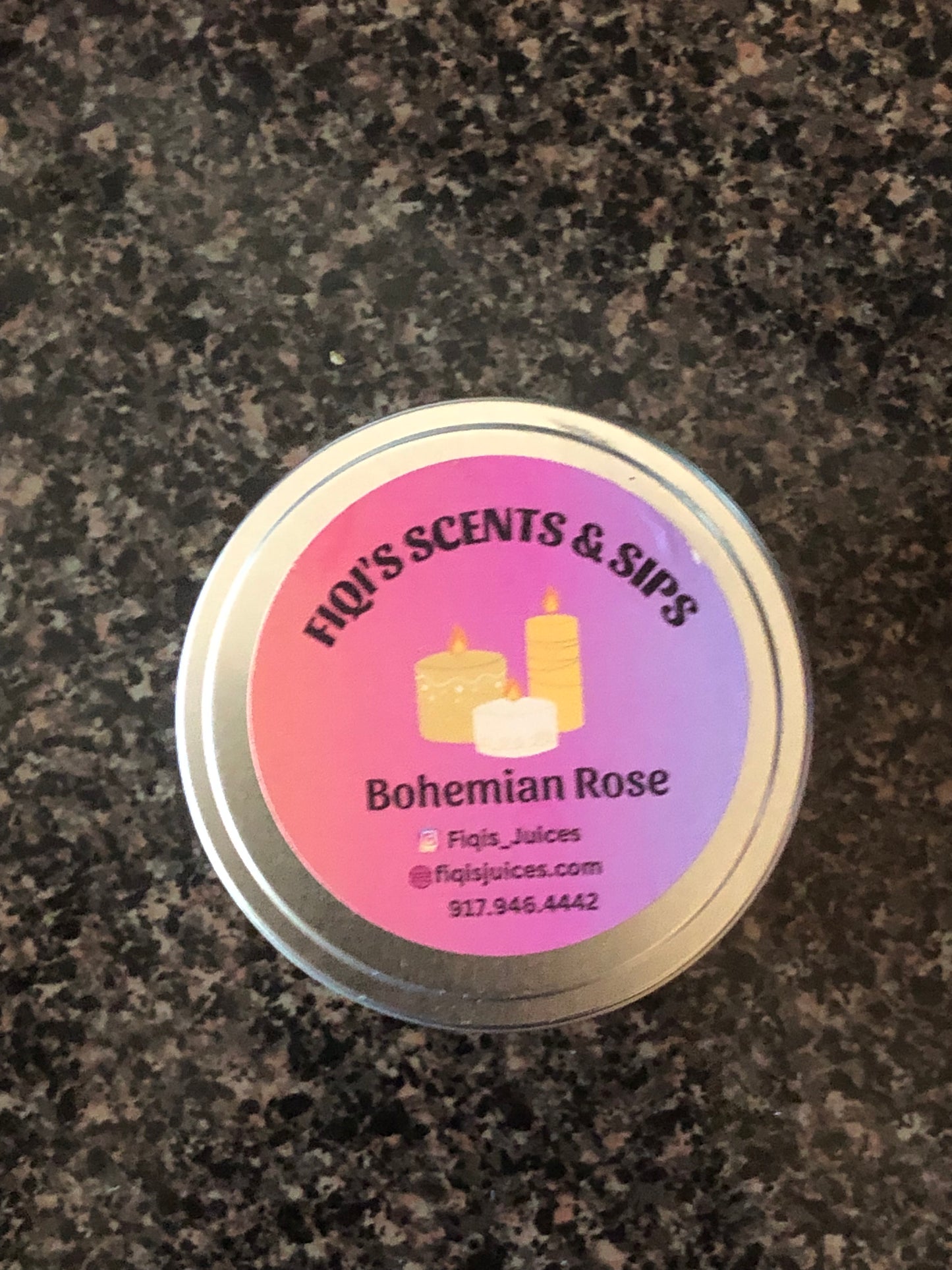 Bohemian rose scented candles 8oz