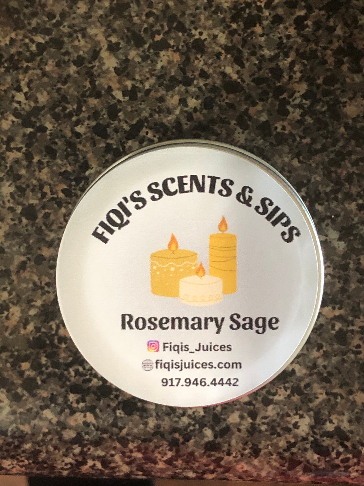 Rosemary sage scented candles 4oz